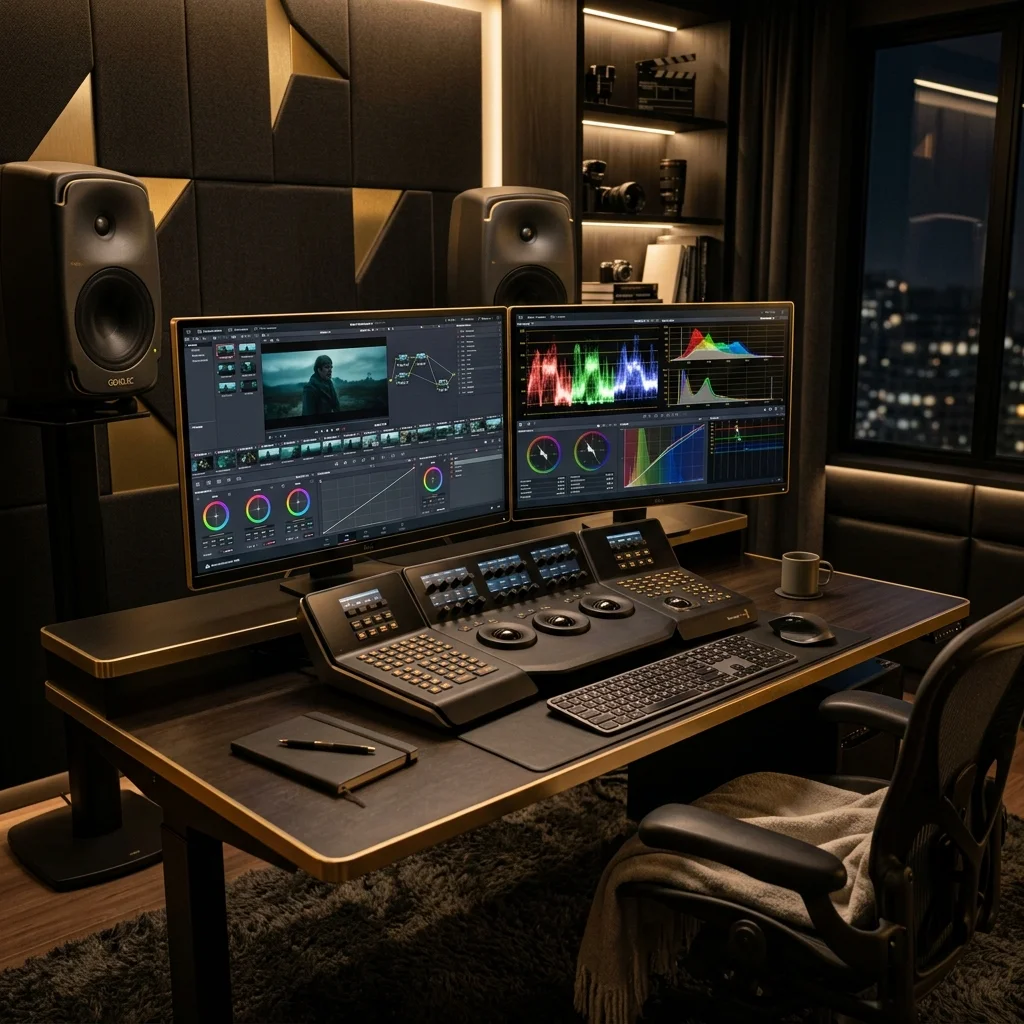 Short Film Color Grading post-production suite